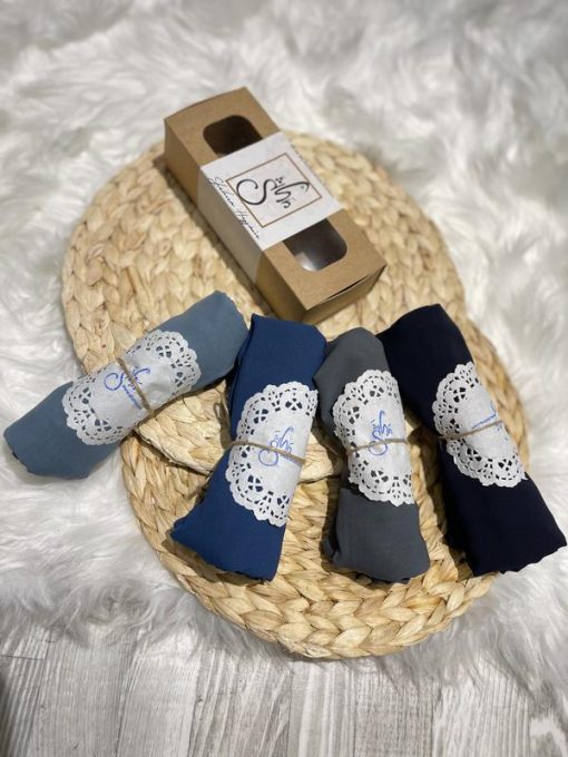Tone of Blue Chiffon Hijab