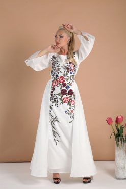 ABSOLC 000032 3 1 Floral Pearl Organza Dress