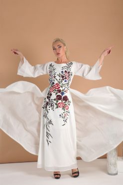 ABSOLC 000032 4 1 Floral Pearl Organza Dress