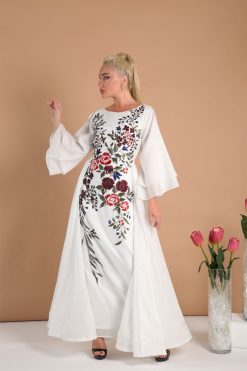 ABSOLC 000032 5 1 Floral Pearl Organza Dress