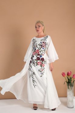 ABSOLC 000032 6 1 Floral Pearl Organza Dress