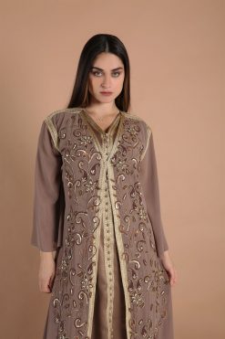 ABSOLC 000035 3 1 Gold Cinnamon Kaftan
