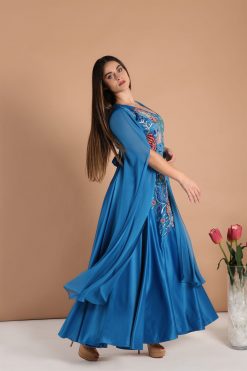 ABSOLC 000038 5 1 Embroidered Satin Dress