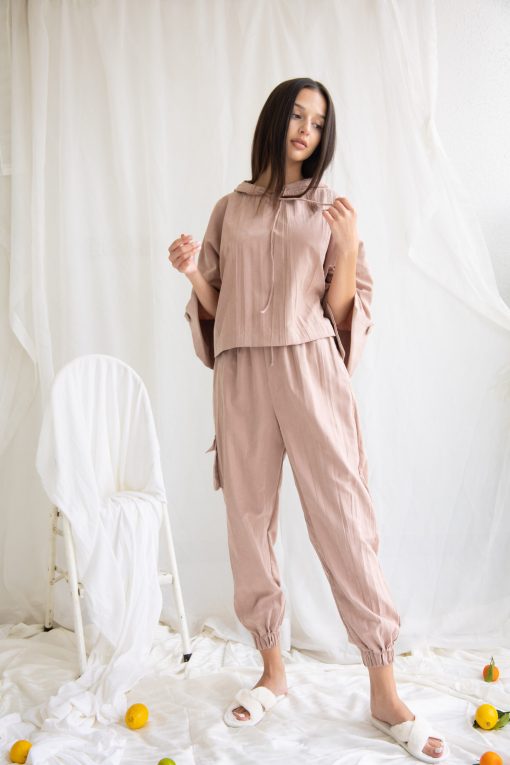 Suede Blush Hoodie Set