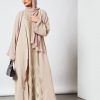 bsi3504 1 Golden Pleated Inner Abaya