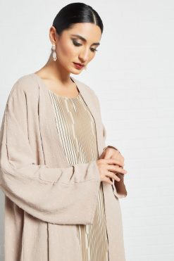 bsi3504 2 Golden Pleated Inner Abaya