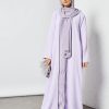 bsi3505 1 Mauve Pleated Inner Abaya