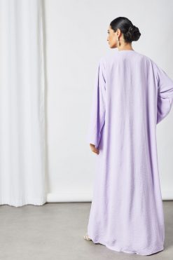 bsi3505 2 Mauve Pleated Inner Abaya