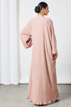 bsi3509 4 Latte pleated inner abaya