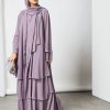 bsi3518 1 Purple layered abaya