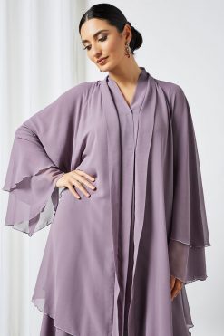 bsi3518 2 Purple layered abaya