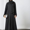 bsi3526 1 Black Beads Embellished Abaya