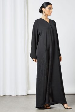 Black Embroidered Abaya