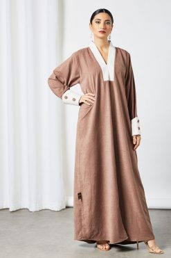 bsi3532 2 Coat collared Abaya