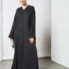 bsi3534 1 Black beads embellished abaya
