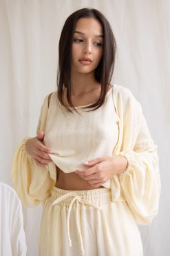 Loden 000007 2 Beige & Gold Three Piece Set
