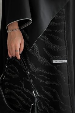 NAVY 000010 2 scaled Black & Silver Abaya