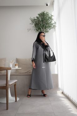 NAVY 000011 4 scaled Light Grey Abaya
