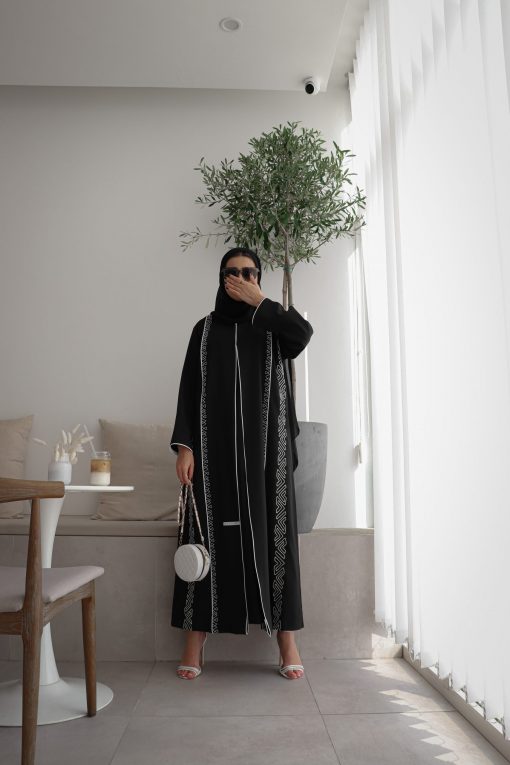 Black Abaya with Embroidery