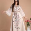 Beige Organza Kaftan 8 ABSOLC 000030 1 Beige Organza Kaftan