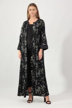 Black Mesh Abaya