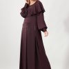 Nasr 31388 1 Embroidry Ruffle Dress