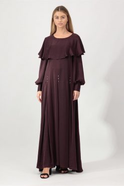 Nasr 31388 3 Embroidry Ruffle Dress