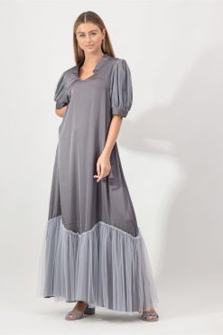 Gray Tulle Dress