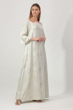 Nasr 31406 3 Mesh Silk Dress