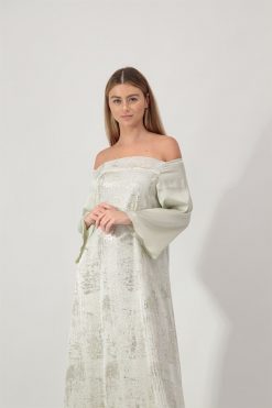 Nasr 31406 4 Mesh Silk Dress
