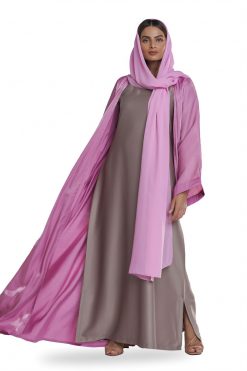 FBS 000103 2 Pink Sheen Abaya