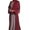 FBS 000104 1 Red Sheen Abaya