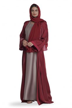 Red Sheen Abaya