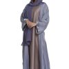 عباية رمادية شين 6 FBS 000107 1 Grey Sheen Abaya