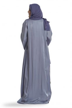 FBS 000107 3 Grey Sheen Abaya