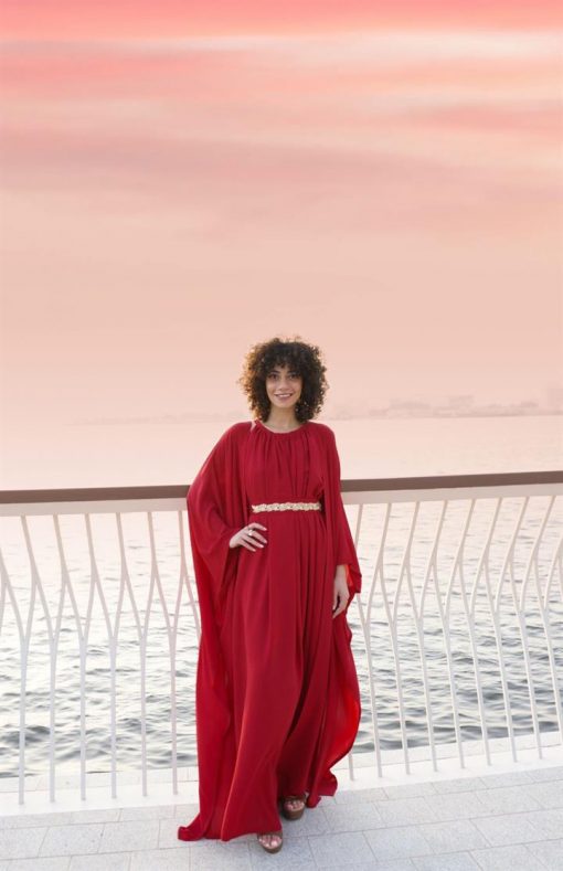 Red Three-Piece Kaftan set