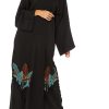 MOI1121002 Abaya With Threadwork Embroidery