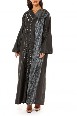 MOI1121004 4 Jacquard Panel Abaya