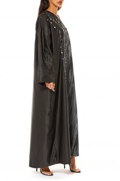 MOI1121004 6 Jacquard Panel Abaya