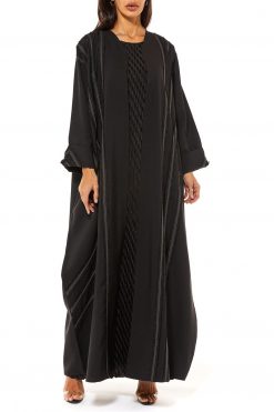 MOI1121005 3 Front Open Casual Abaya