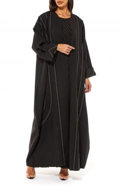 MOI1121005 4 Front Open Casual Abaya