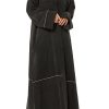 MOI1121006 Threadwork Black Abaya