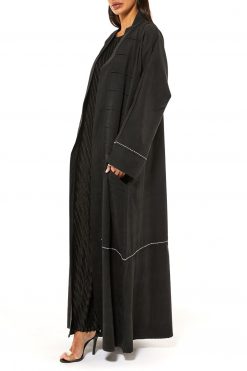 MOI1121006 2 Threadwork Black Abaya