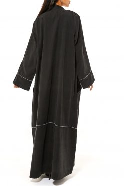 MOI1121006 4 Threadwork Black Abaya