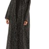 MOI1121010 1 Black Textured Organza Abaya