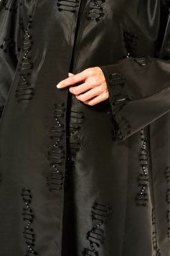MOI1121013 5 Black Jacquard Abaya