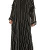 Black Chiffon Lining Abaya