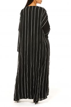 MOI1121014 5 Black Chiffon Lining Abaya
