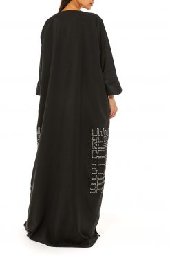 MOI1121015 3 Back Abaya with Tatreez Design