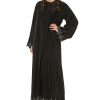 MOI1121018 1 Black Abaya with Tatreez and Handwork embellishment
